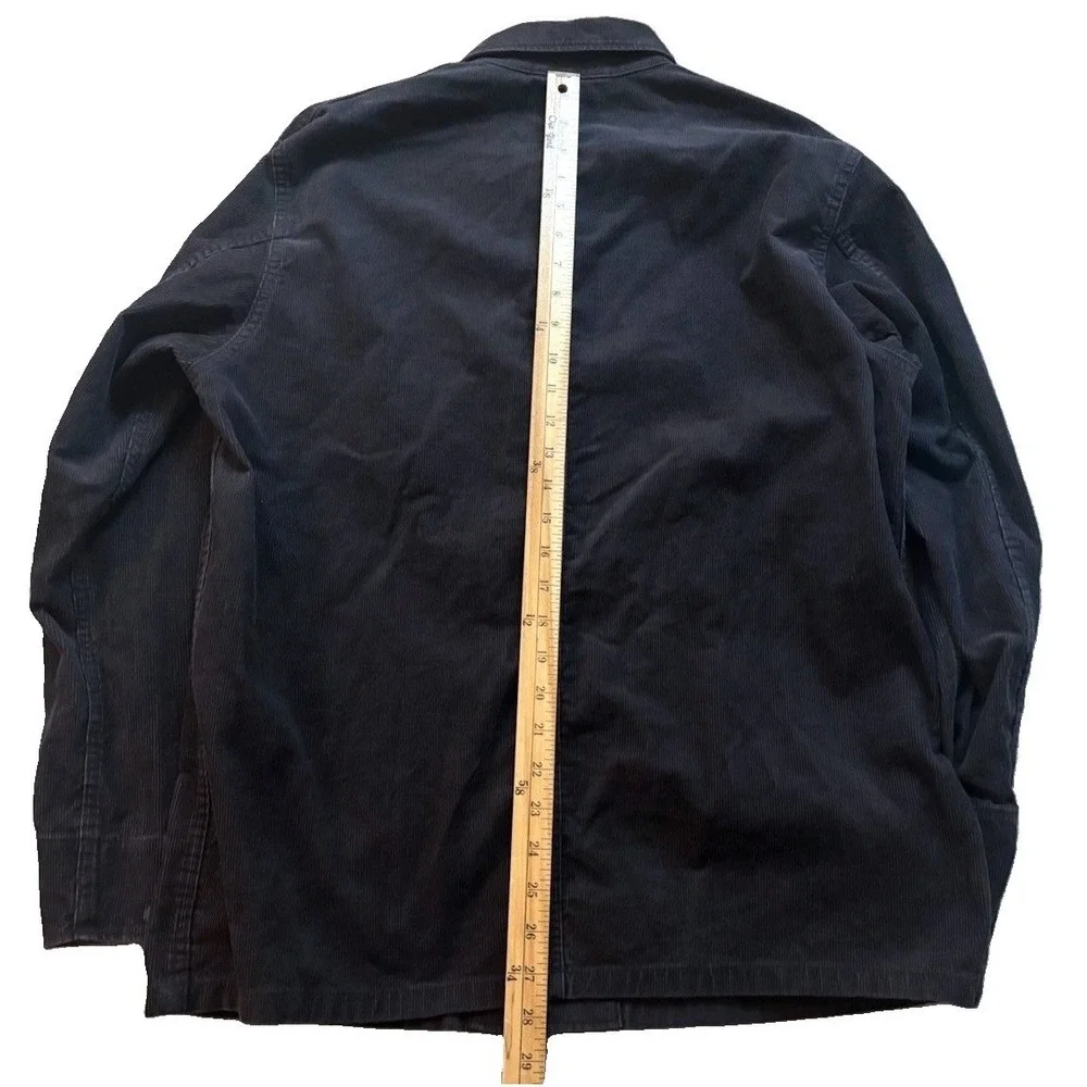 Uniqlo Corduroy Chore Coat Jacket Unisex S 100% Cotton Relax fit Gray Workwear